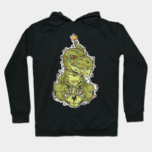 Christmas  T rex Dinosaur Hoodie